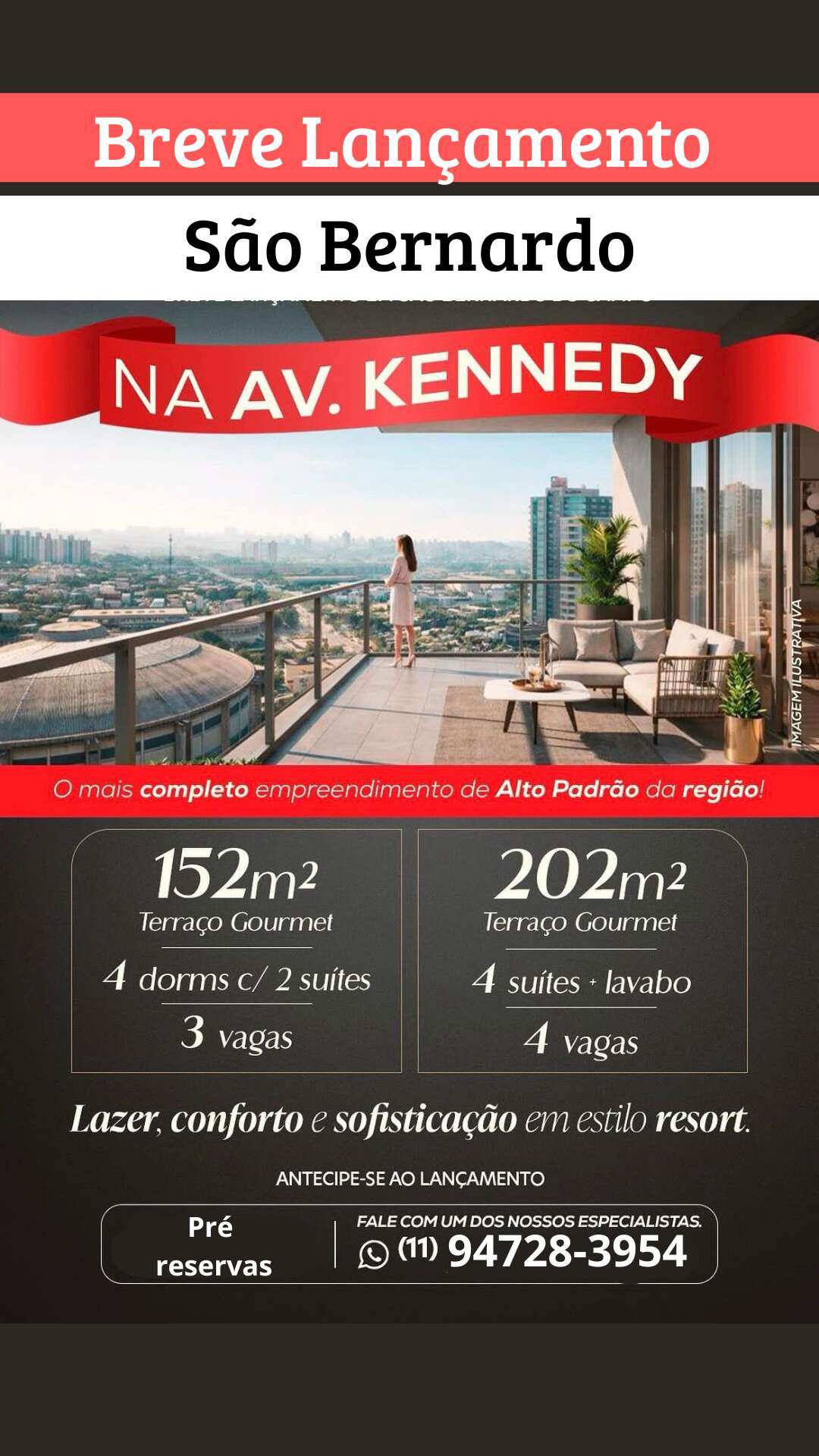 Apartamento à venda com 4 quartos, 152 - 202m² - Jardim do Mar,São Bernardo do Campo